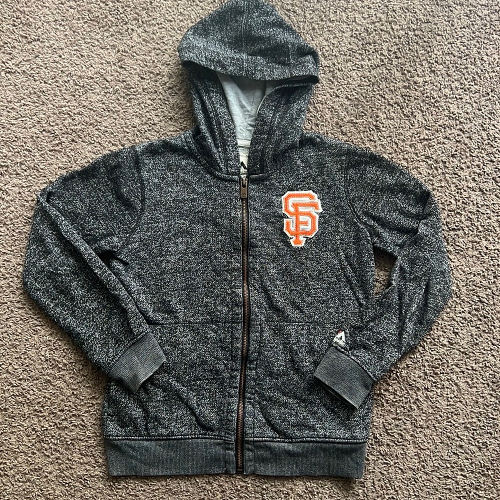 San Francisco Giants Majestic zip up hoodie kids size S (8)